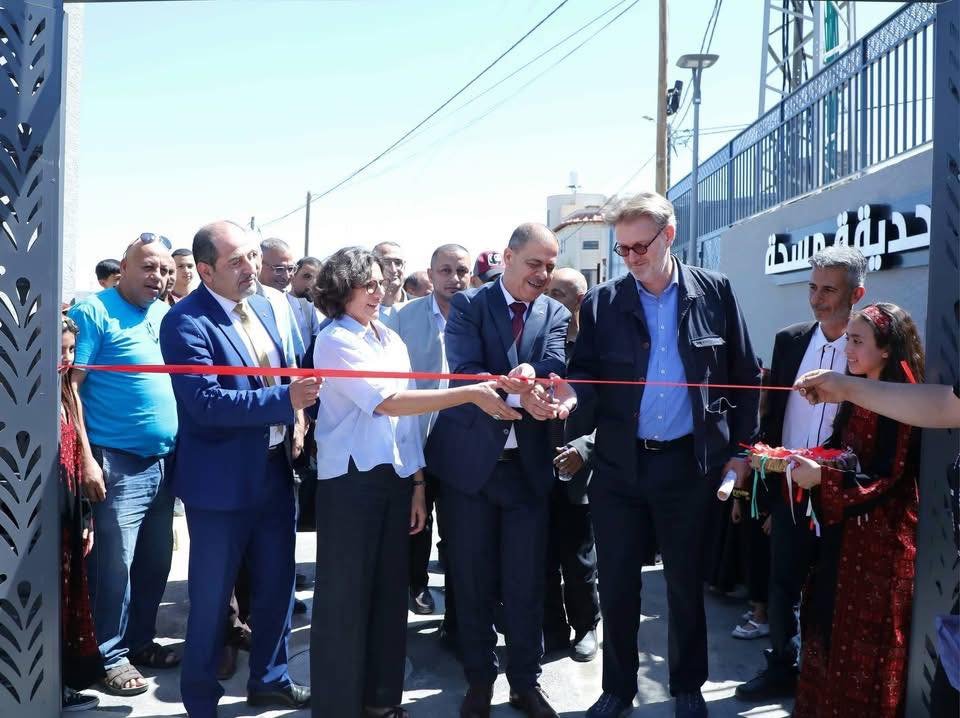 الحكم المحلي تفتتح حديقة مسحة العامة بقيمة 308 الف يورو بتمويل من الوكالة الفرنسية للتنمية AFD